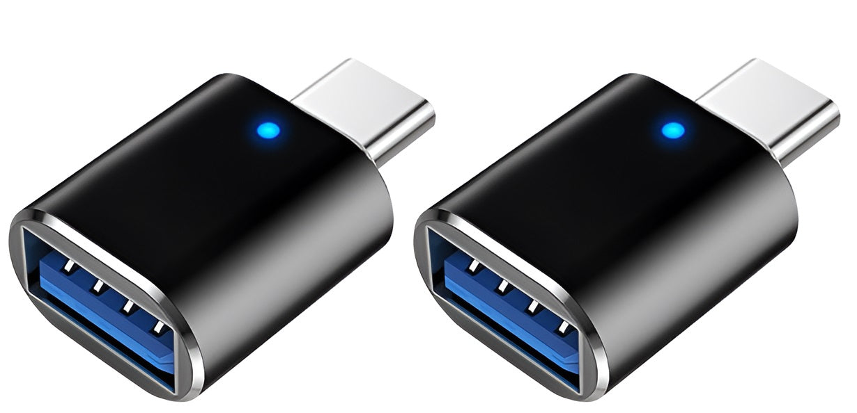 2 Stück USB-C-Stecker auf USB-A-Buchse, USB-Adapter, USB 3.0 OTG