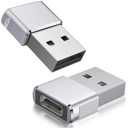 2 Pieces USB-A Male to USB-C Female USB Adapter USB 2.0 OTG