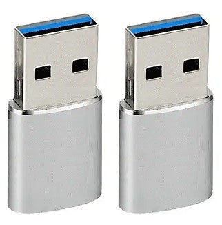 2 Stück USB-A-Stecker auf USB-C-Buchse USB-Adapter USB 3.0 OTG