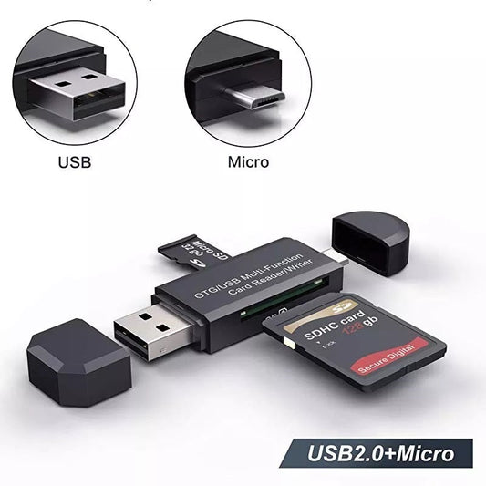 Memory Card Reader USB 2.0 SD Card Reader USB-A Micro USB