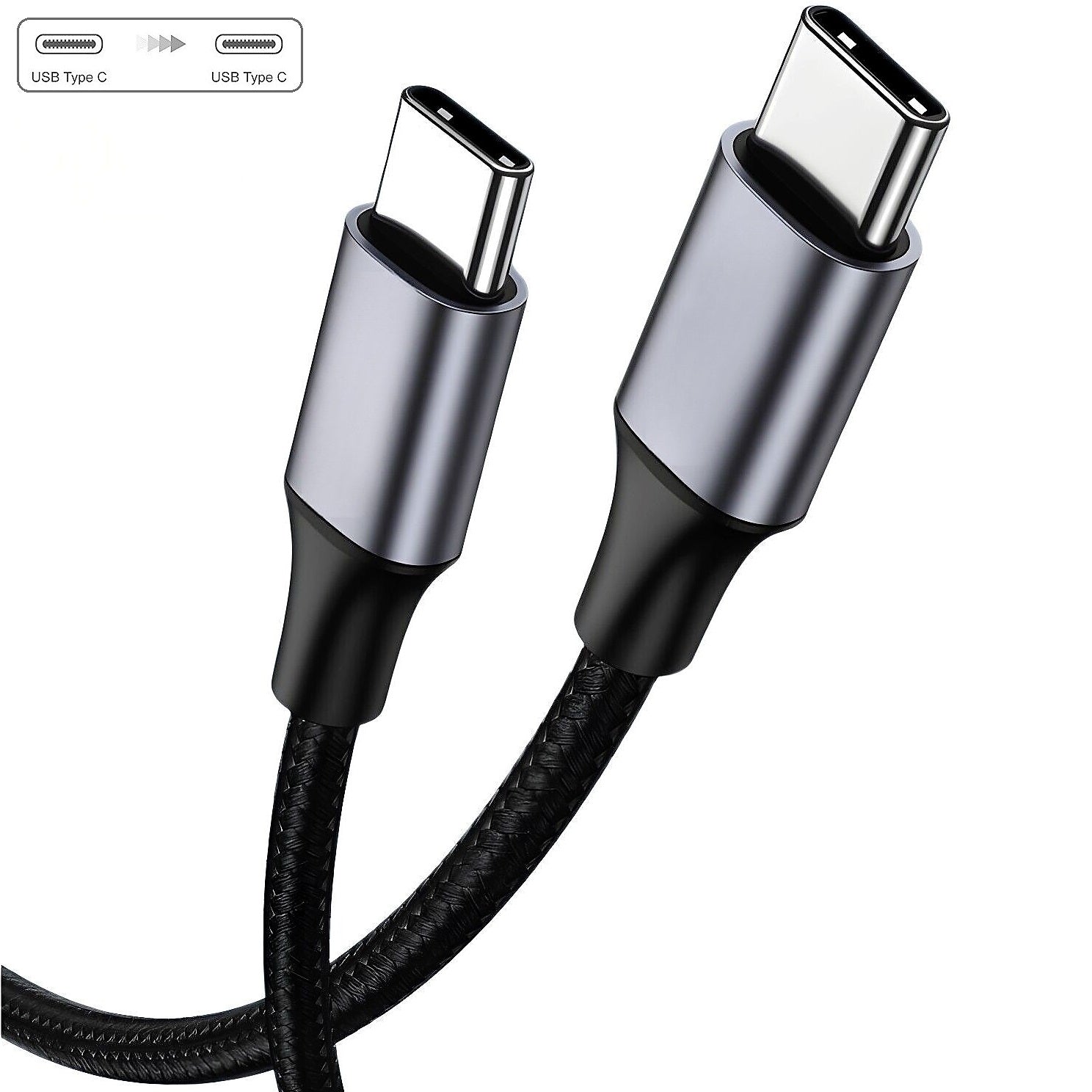 USB-C Male to USB-C Male Cable 60W Fast Charging