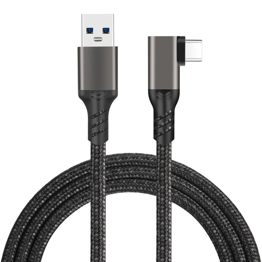 90° USB-A Male to USB-C Male Cable 10Gbps USB 3.2 Quick Charge QC 60W 3A